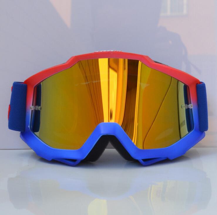 Motocross Goggles MX MTB Glasses Off Road Dirt Bike Motorcycle Helmets Goggles Ski Sport Glasses Mountain Bike Goggles 1001: Red blue