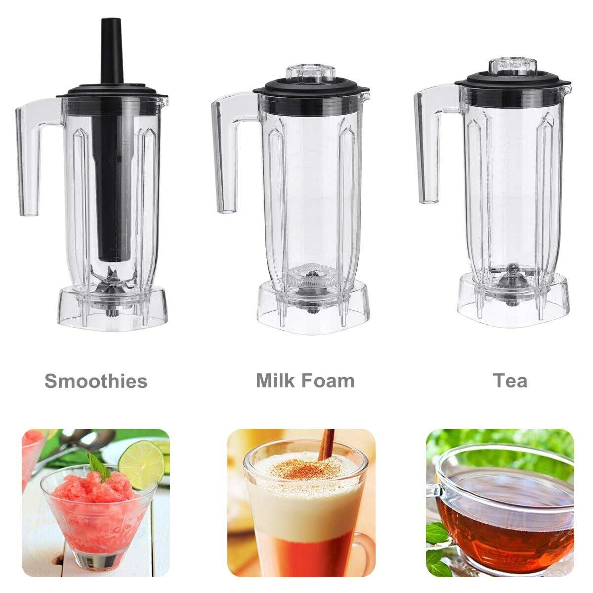 1.5L Blender Container Jar Jug Pitcher Cup Commercial Blender Parts for Home Kitchen Appliance Food Juicer Mixer Part Durable