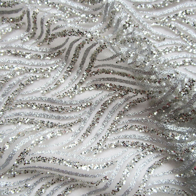 Tissu africain à paillettes pailletées 1 pièce | Maille Tissu or brillant, vêtements de fête Transparent, Sari indien, Tissu couture Tecidos