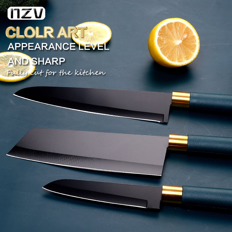 Nzv Keuken Set Combinatie Mes Slicer Mes Koksmes Keuken Fruit Mes Atainless Staal Ift Mes Keukenmessen
