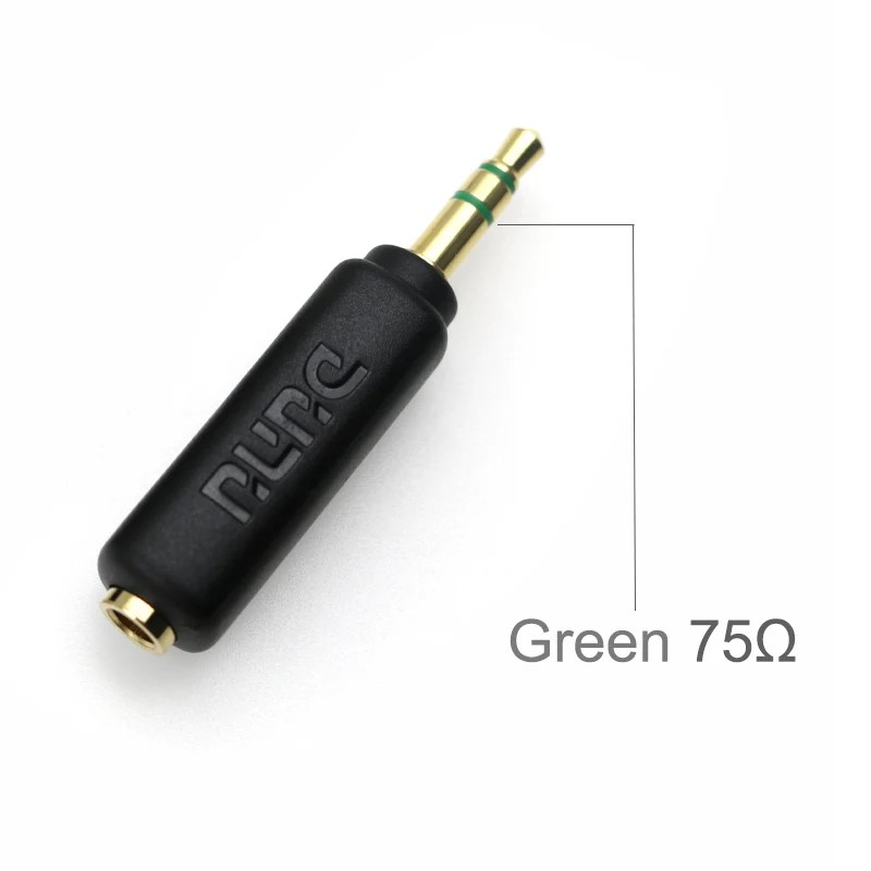 DUNU Adaptador de resistência para fone de ouvido 30Ω 75Ω 200Ω 3,5mm jack Plugue com cancelamento de ruído para MP3 HiFi Player Smartphone PC AMP: Olive