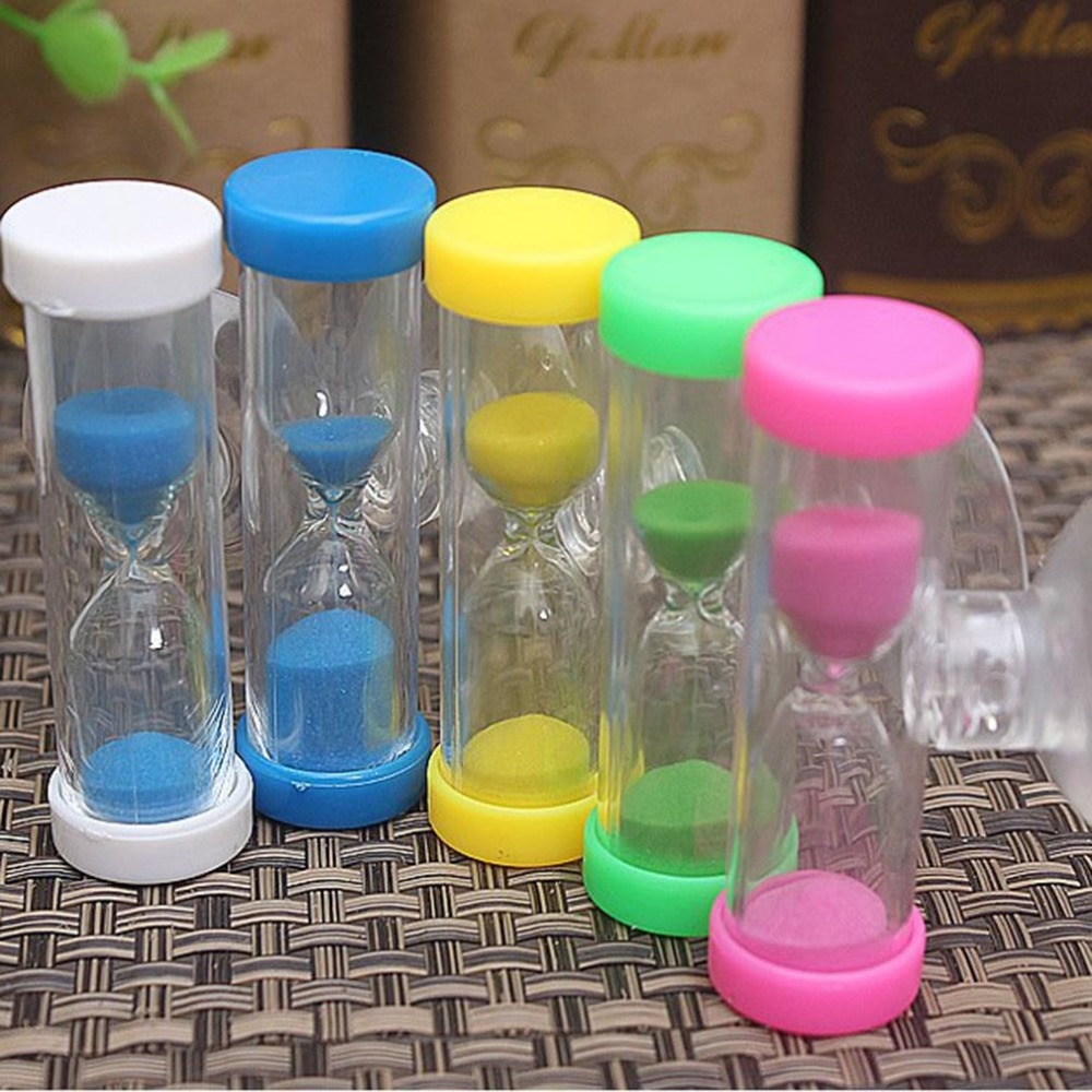 1Pc 2 minutes hourglass children Sand Timer brush Mini timer exquisite small