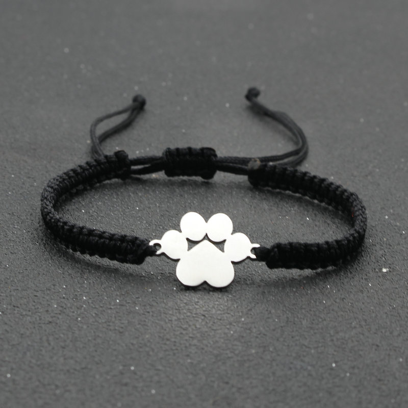 Roestvrij staal Bear Claw bedelarmband Lovers' Lucky handgemaakte gevlochten verstelbare vriendschapsarmbanden voor dames heren koppels: Reddish Brown