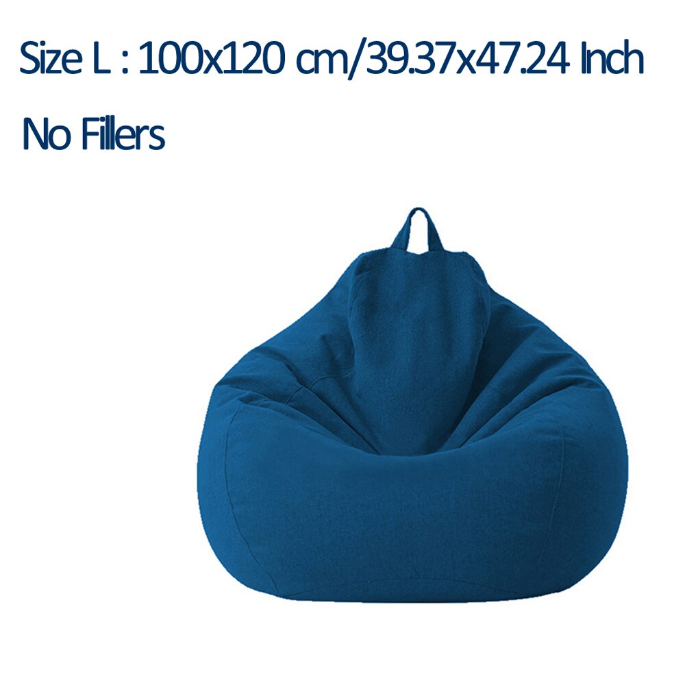 Sitzsack Sofa Stuhl keine füllstoff Tuch stuhl liege sitz sitzsack kissen Große Sitzsack Gefüllte Lagerung für freundlicher Erwachsene 70*80cm: L Blau