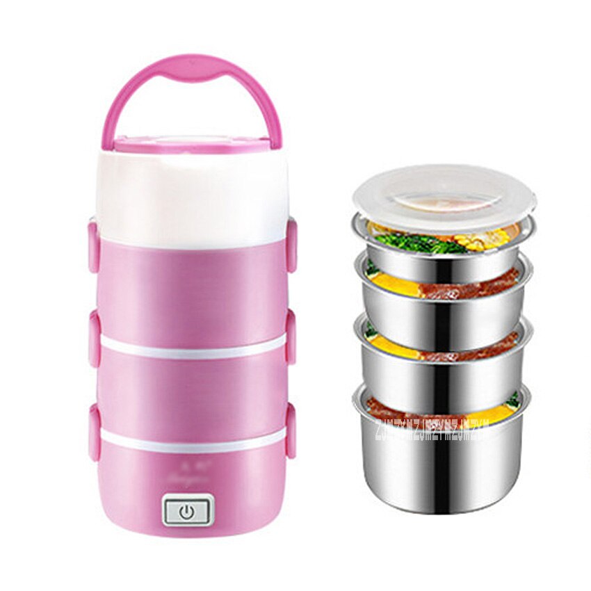 Vier-Layer Elektrische Lunchbox Cfxb-16 Elektronische Verwarming Koken Rvs Elektronische Lunchbox 220V 250W 2.2