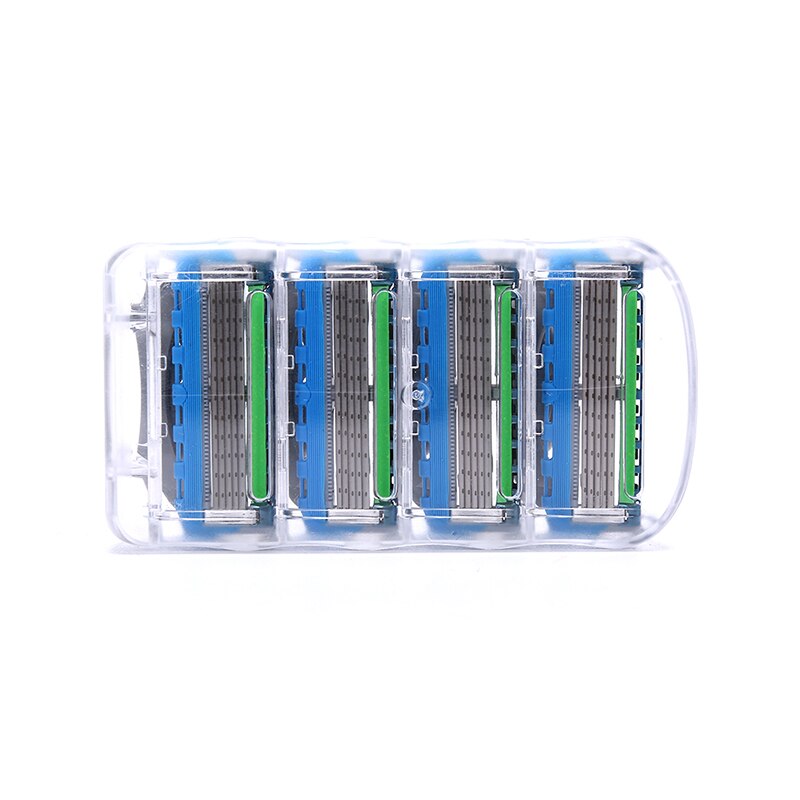 4 Stuks Mannen Veiligheid Scheermesjes Gezichtsverzorging Handleiding Scheren Blades Cassette
