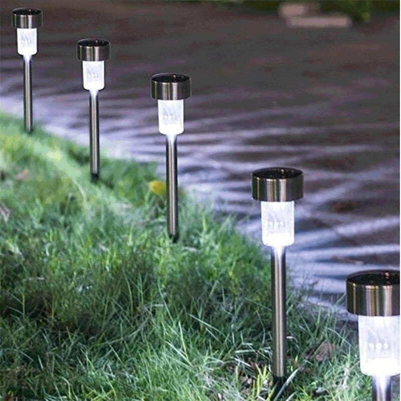 Solar LED Light Outdoor Solar Light Waterproof Landscape Lighting Led Lights for Pathway Patio Yard Lawn Garden Decoration Lamp: White / 10Pcs