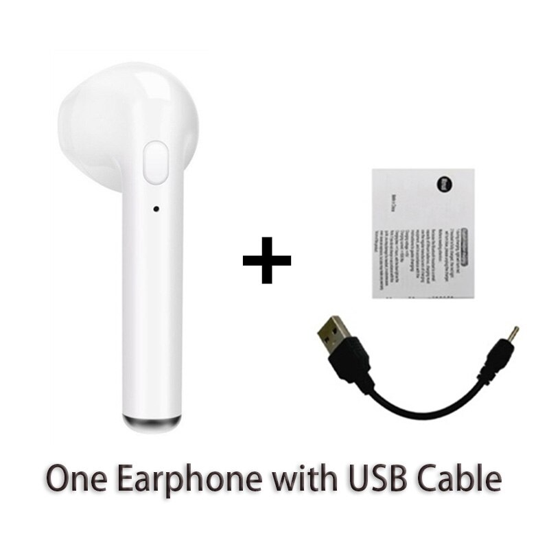 I7s Tws Bluetooth 5.0 Oortelefoon Met Opladen Doos Draadloze Hoofdtelefoon Stereo Sport Waterdichte Oordopjes Headsets Met Microfoon: One Earphone -White