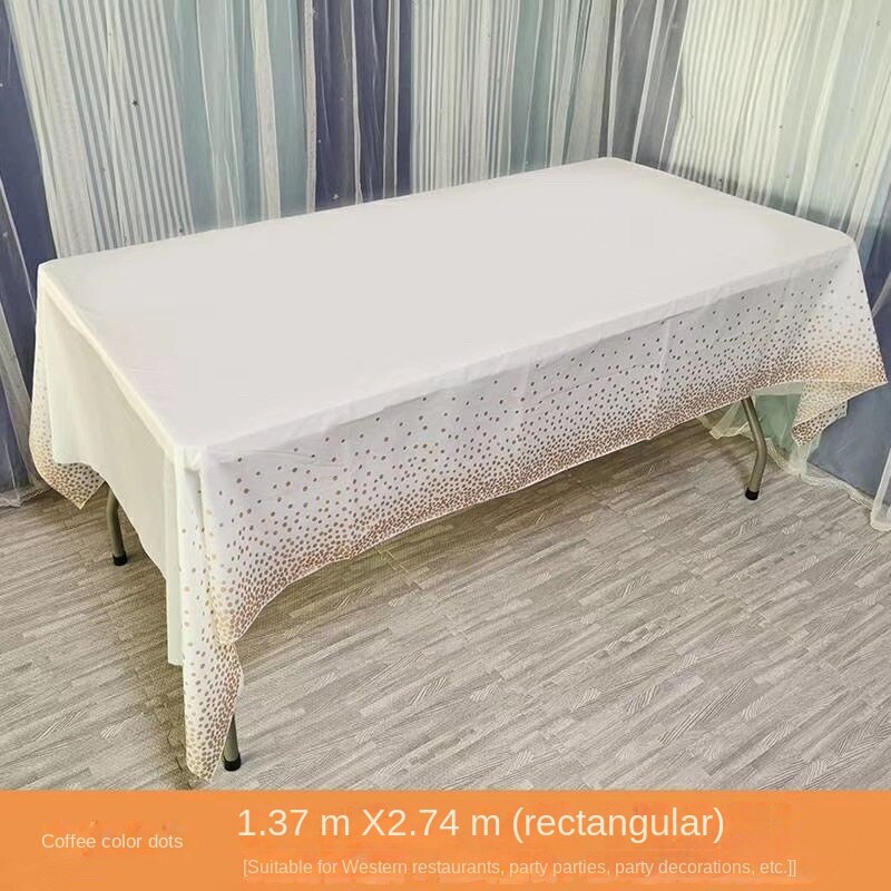 Rose Gold birthday party decorations Disposable Tableware Set Paper Plate Cup Wedding Bachelorette Party Decoration Baby Shower: tablecloth 1pcs