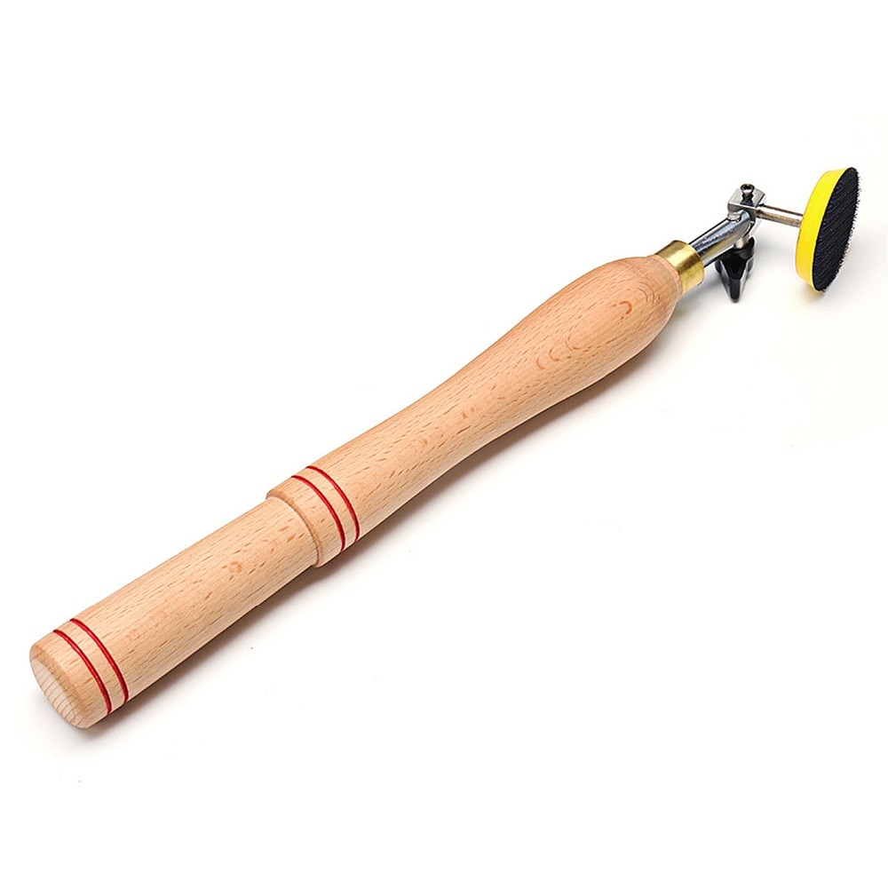 Cuenco de madera herramienta lijadora de mano con almohadilla del disco de lijado para voltear madera en cuencos platos y pulido de torneado de superficie cóncavo