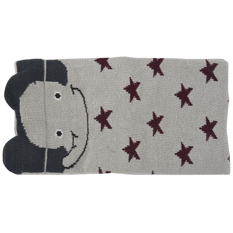 1 paar Cartoon Weiche Baumwolle Baby Kinder Winter Beinlinge Socken Kind Knie Pads grau