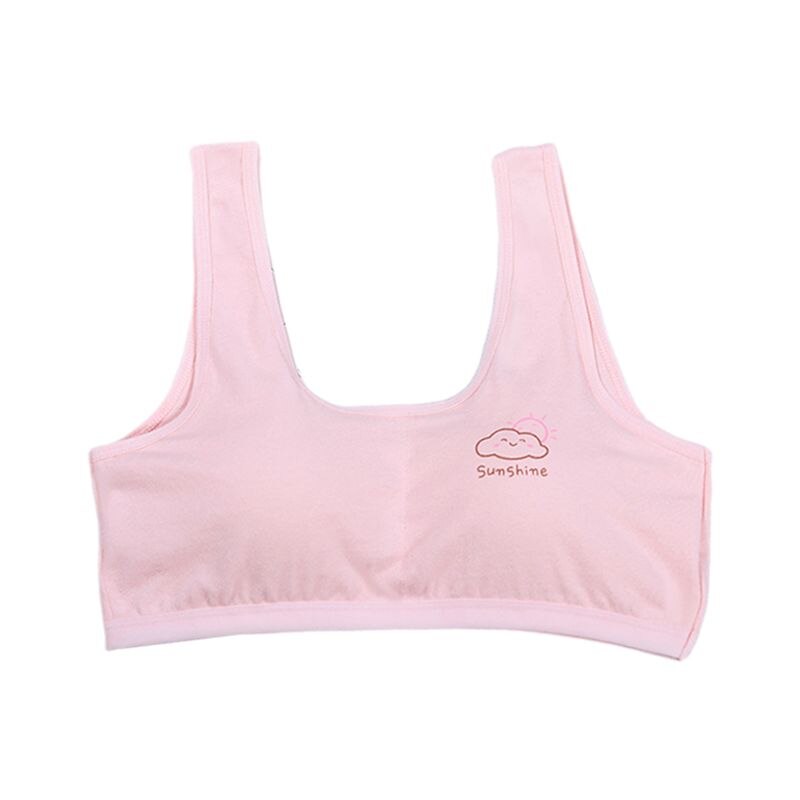 Pubertet jenter avlet stropp bomulls-bh tegneserie solskinn Sky metalltråd gratis bralette: 2