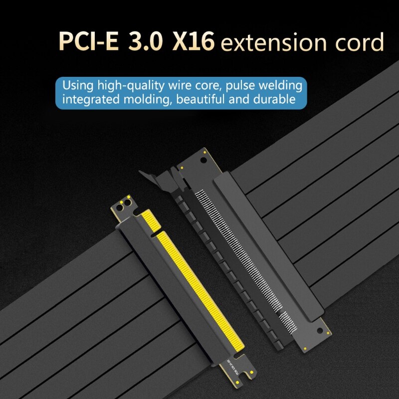 Full Speed 3.0 PCIE X16 Riser Cable Graphics Card Extension Cable PCI Express Riser Shielded Extender with antijam for GPU AXYB