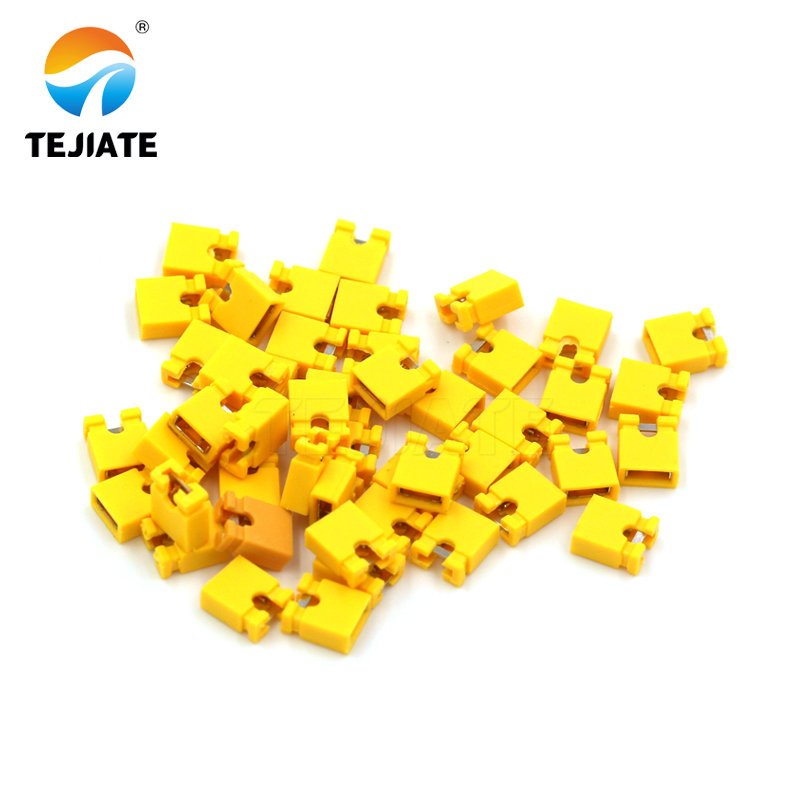 Capuchon de cavalier, 100 pièces, capuchon de court-circuit, espacement 2.54mm, noir, jaune, bleu, rouge, bloc de court-circuit, capuchon de connecteur à broche, capuchon à longue poignée: Lavande