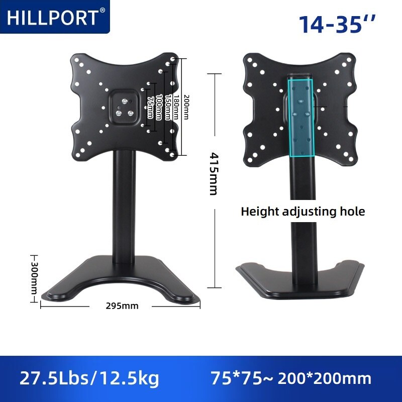 HILLPORT-Soporte de pantalla para Monitor de escritorio, montaje de altura ajustable para TV, 14-34 &quot;, DZV9: Default Title