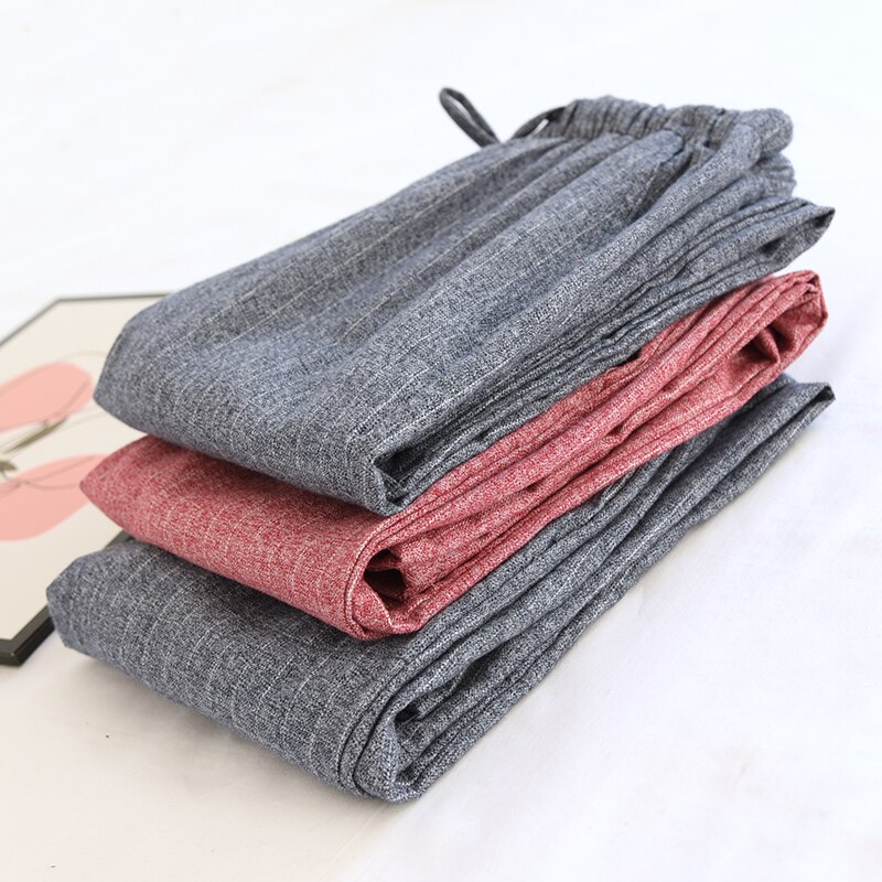 Spring Cotton Couple Home Clothes Homewear Female Pajama Pants Plus Size Men Sleep Bottom Lounge Trouser Male Pantalon Mujer