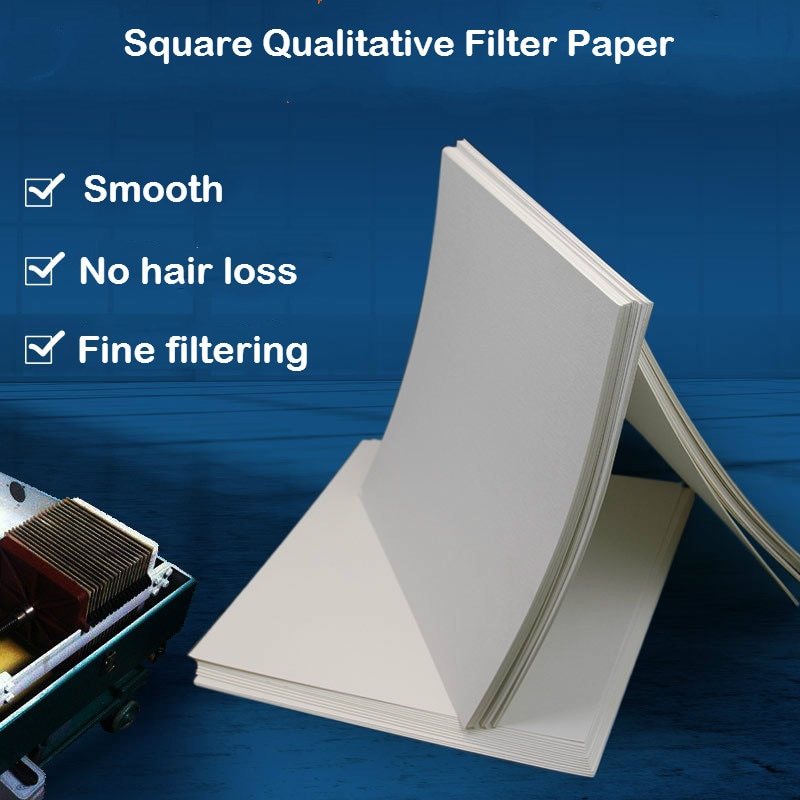 Papel de filtro cualitativo de detección de aceite, papel de filtro cuadrado grande de 60cm * 60cm, papel de filtro Industrial de laboratorio, 10 Uds.