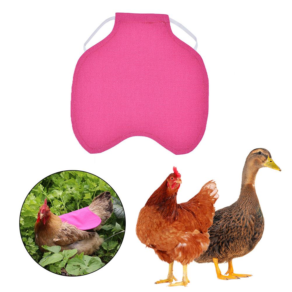 Høne forklæde kylling sadel forklæde fjer beskyttelse holder kylling and vinger tilbage beskytter høne kjole justerbar pet tøj: Hot pink