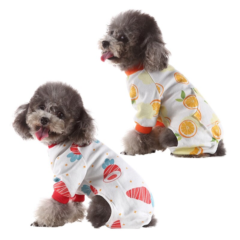 Schattige Kleine Honden Pyjama Voor Honden Kat Kleding Puppy Jumpsuit Voor Hond Jas Honden Print Kleding Shirt Voor Chihuahua pomeranian1