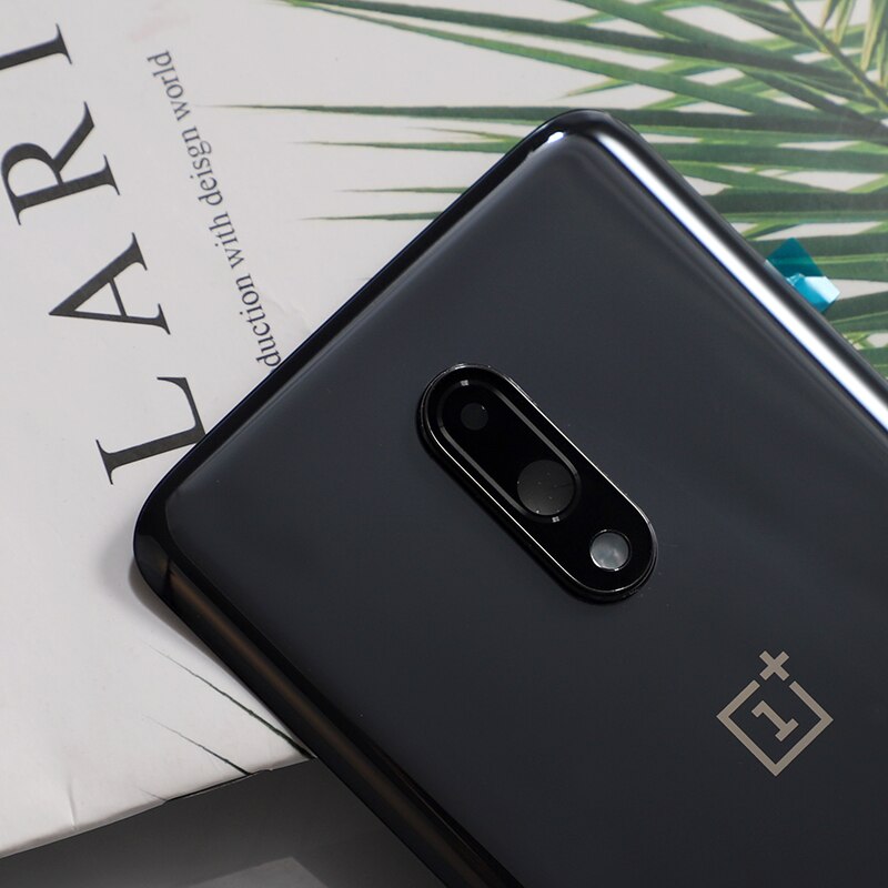 7 Oneplus7 Original Tampa da caixa de Vidro Traseiro Para Oneplus One Plus Reparo Da Porta Da Bateria de Volta Caso + Câmera Adesivo De Vidro cola