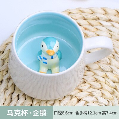 3d dyr keramisk krus krus kaffekop ko panda udvalg af tredimensionelle dyre krus keramisk krus: F