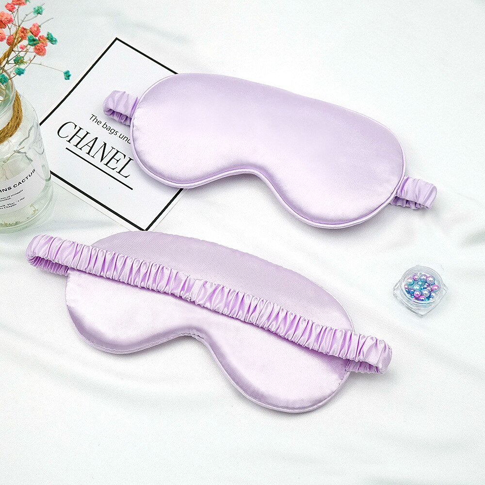 Sleep Mask Silk Eye Mask Eye Cover Soft Relax Eyes Bandage Eyeshade Sleep Patch Smooth Blindfold For Women Men Night Nap Heath: Lavender