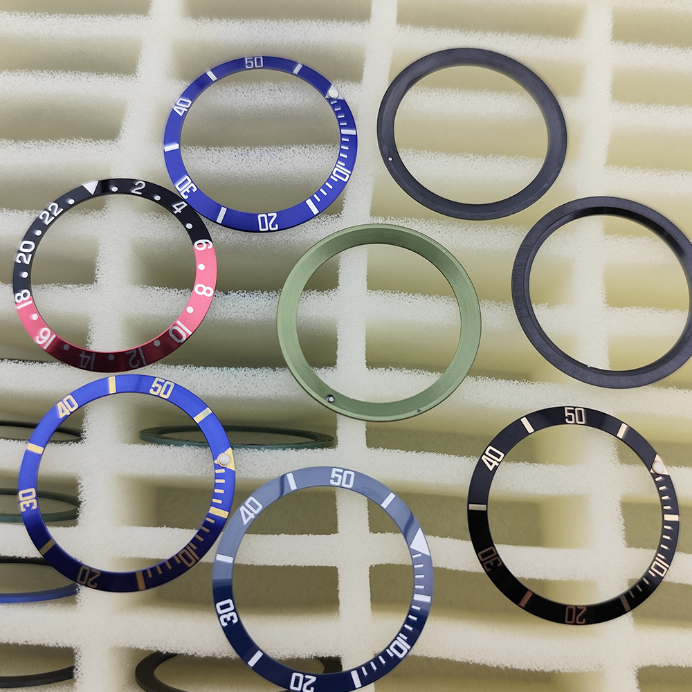 37,5 mm bezel kantel inzetstuk keramiek/aluminium 37,5 * 30,5 mm horlogeaccessoires vervangende onderdelen kast horlogering