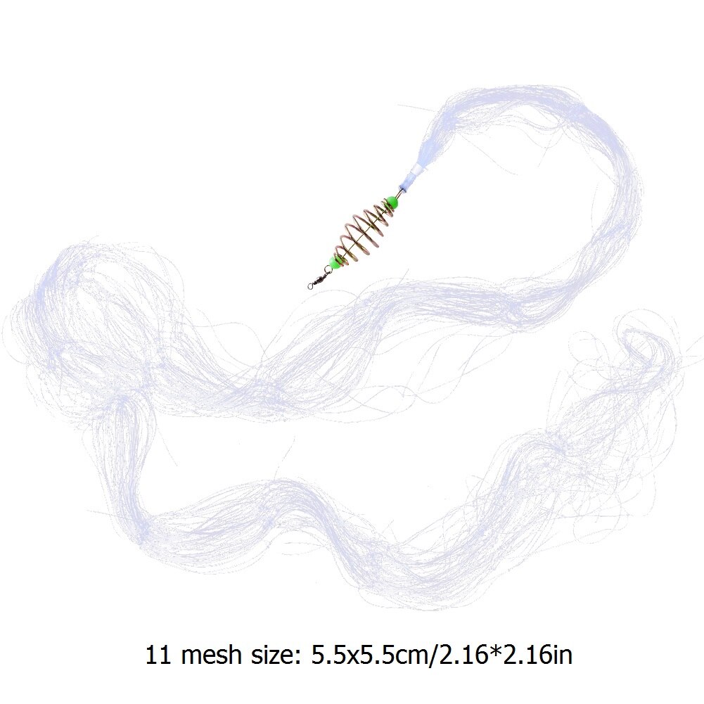 7/11/12 Visnet Mesh Nylon Visnet Trap Slijtvaste Vissen Kooi Casting Netwerk Vis Catcher Ondiepte levert Pakken: 5.5x5.5cm