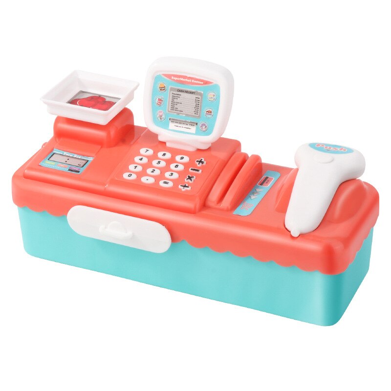 Simulation Kids Play House Supermarket Cashier Toy Set Scanner Multifunctional Supermarket Educational Toys For Children's