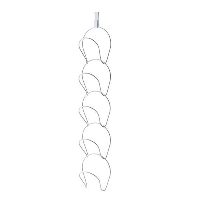 Porte-chapeau mural, 5 pièces, présentoir de rangement derrière les portes, crochets pour sac, écharpe, cintre, étagère, organisateur d'accessoires pour la maison: White