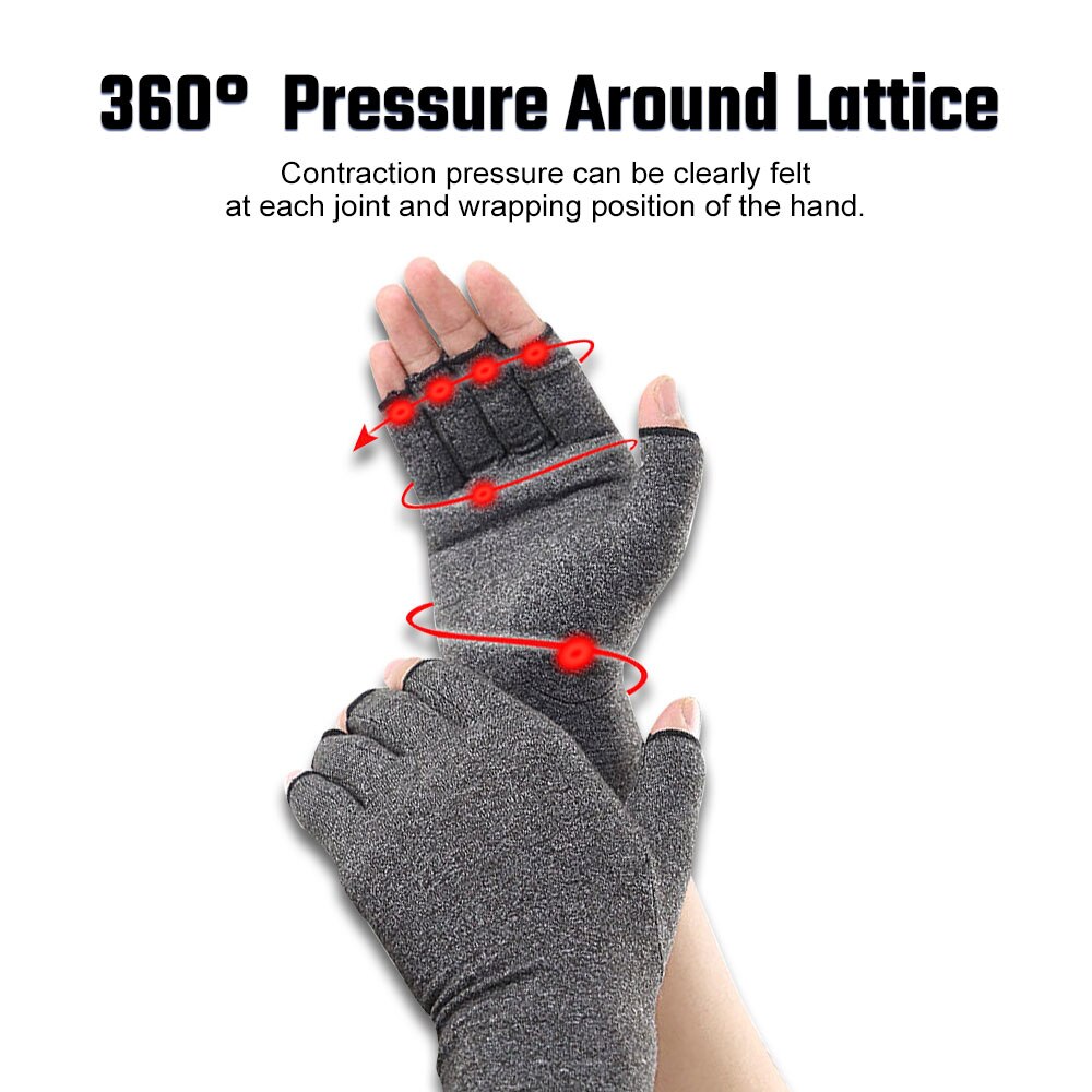 Arthritis Compression Gloves Tens Premium Arthritic Joint Pain Relief Hand Massage Hand Gloves Open Fingers Men Women Therapy