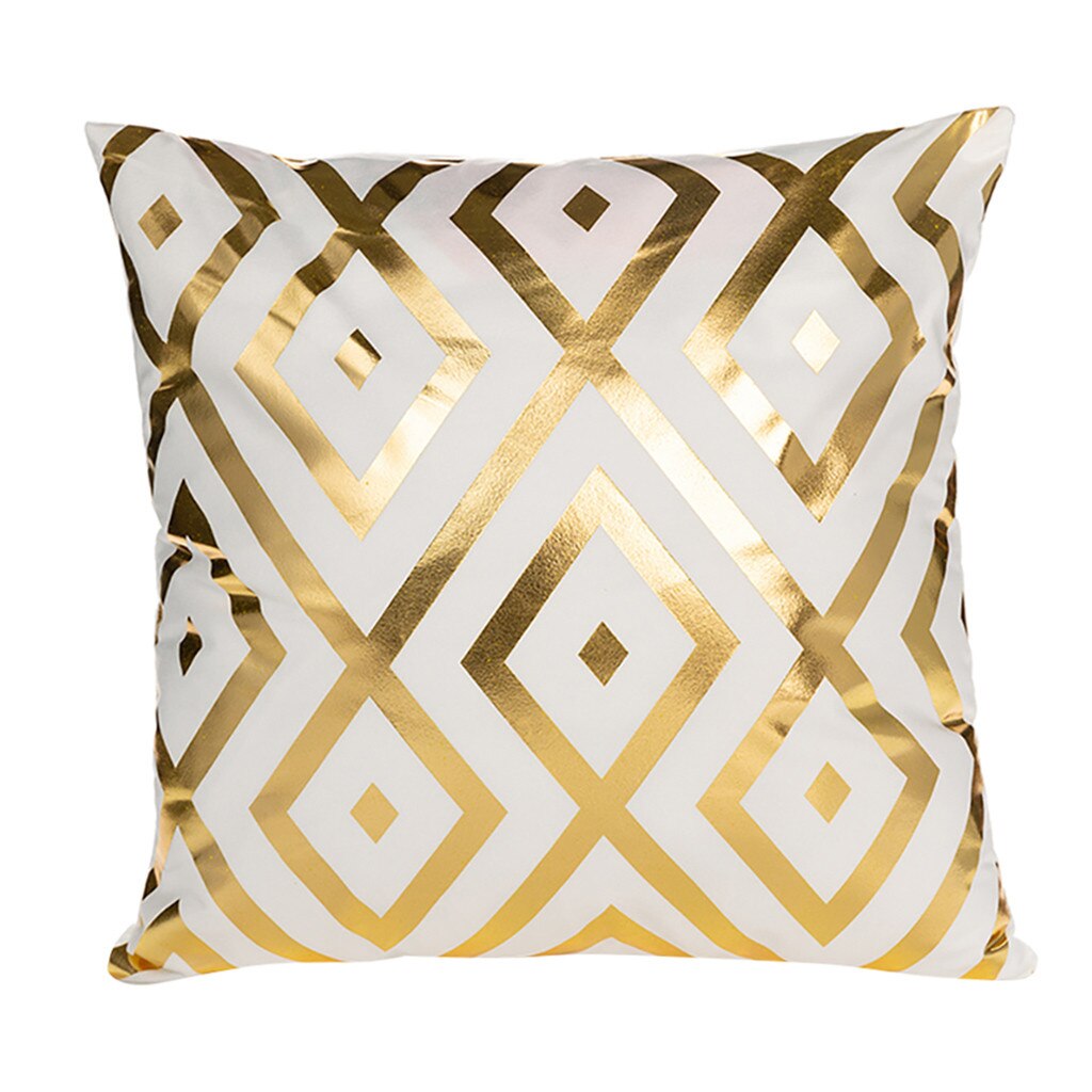 #l5 2019 polyester guld brev kudde soffa bil midje kudde kudde kamouflage absorbera svett kuddar faux: K