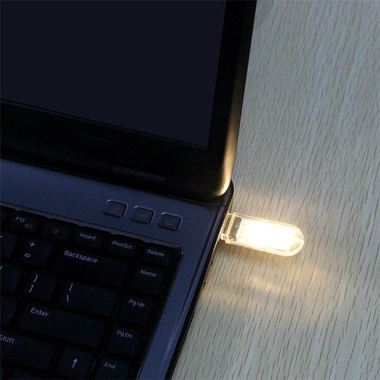 Auto Mini USB Led-lampen Auto Indoor Decoratie Voor Emergency Sfeer Bureau Boek Leeslamp Camping Nachtlampje: 3 LED Warm