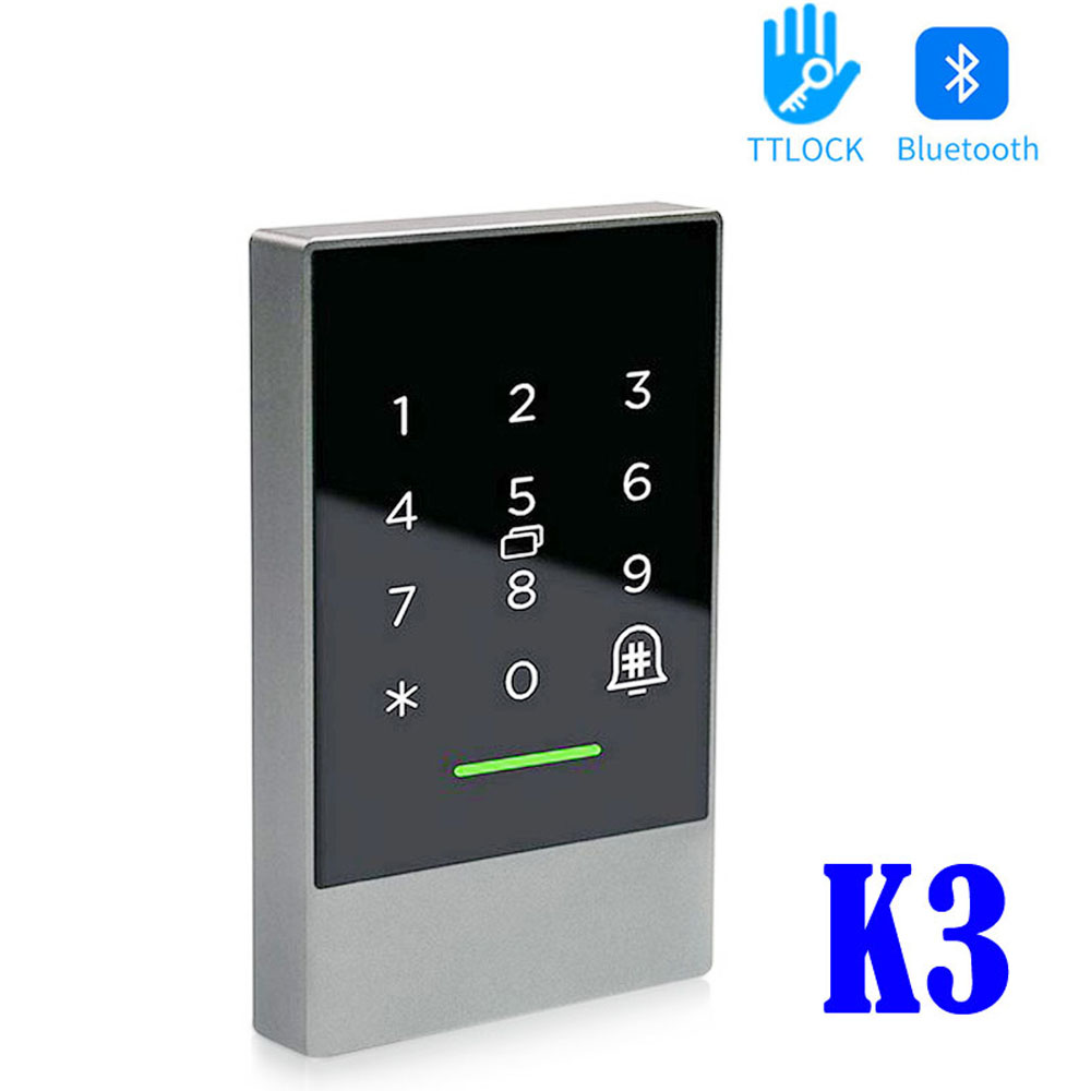 Ttlock K3/K3F Vingerafdruk Toegangscontrole Deur Systeem Opener Voor Intercom Nfc Bluetooth Elektrische Poort Keypad 13.56Mhz Rfid kaart: WHITE