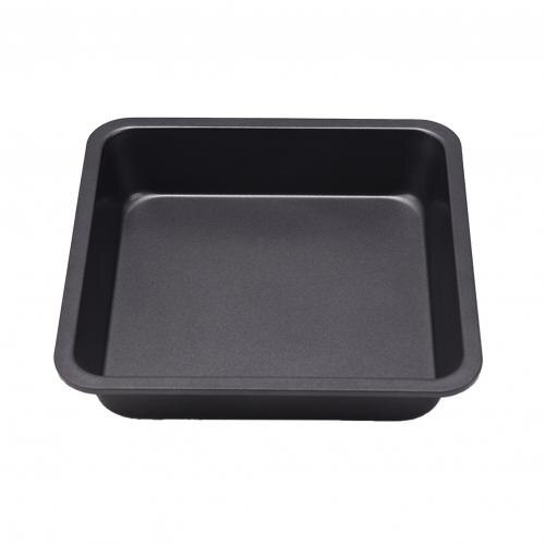 8 inch Carbon Steel Non-stick Square Cake Pan Baking Tray Kitchen Bakeware Tool: Grey