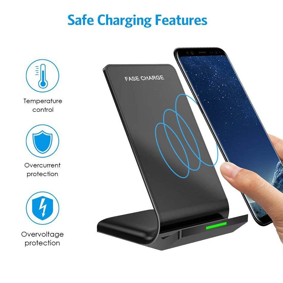 KEPHE 10W Qi Wireless Charger For iPhone 12 11 X 8 Fast Charging Holder For Samsung S20 S8 S7 S6 edge Note 8 Phone Fast Charger