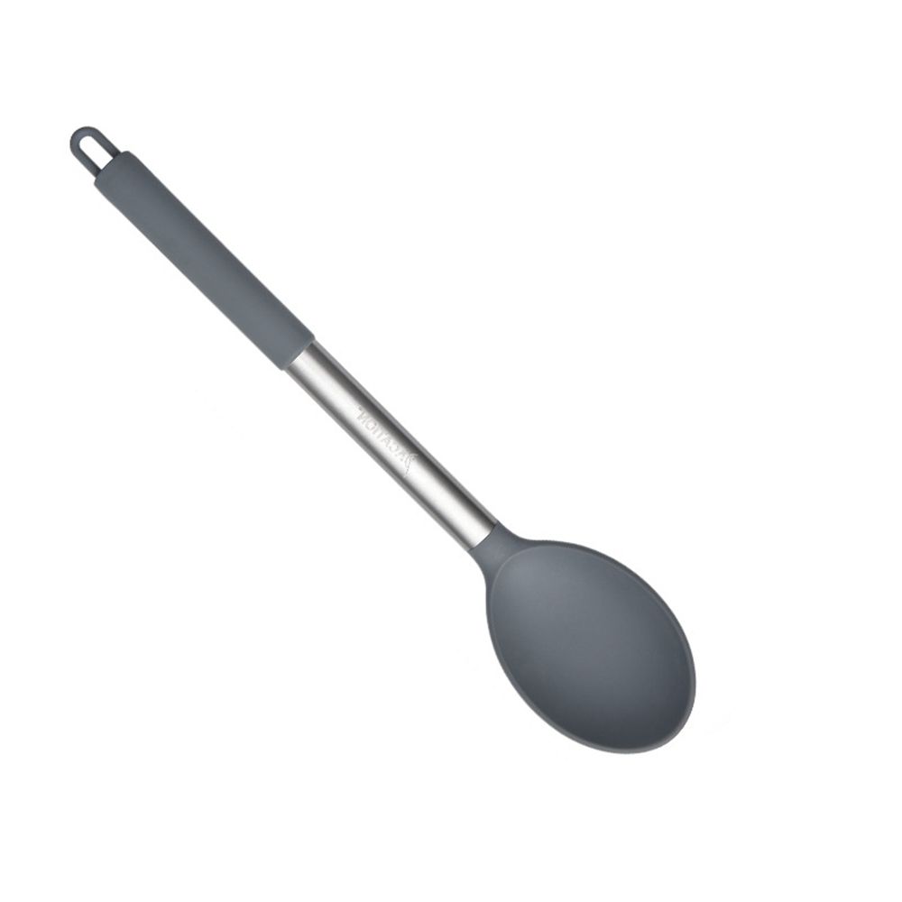 Kitchen Supplies Stainless Steel Silicone Shovel Soup Spoon Colander Spatula Frying Spoon Stir-fry Kitchenware Set: 5