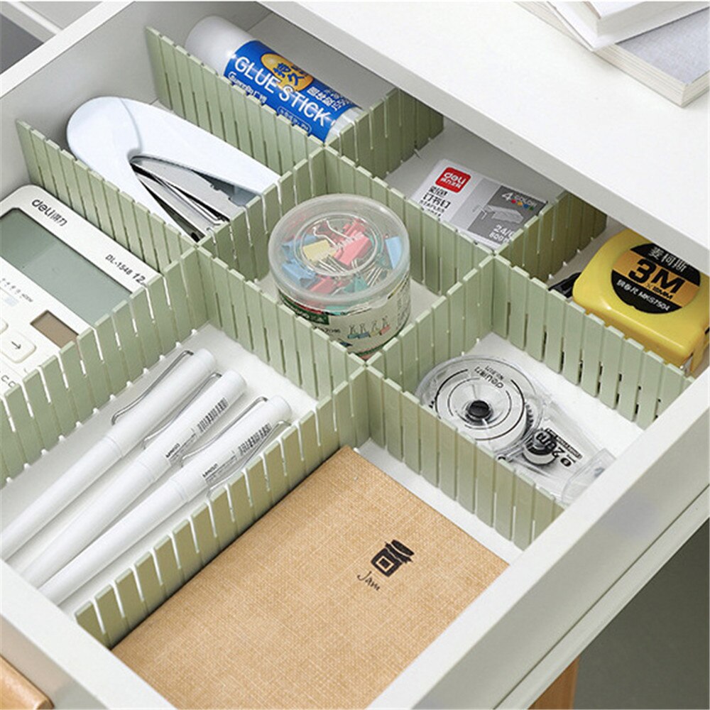 4pcs/Set Plastic Drawer Divider Household Storage Organizer DIY Drawer Organizer Separator Partition Board Home Storage Tools