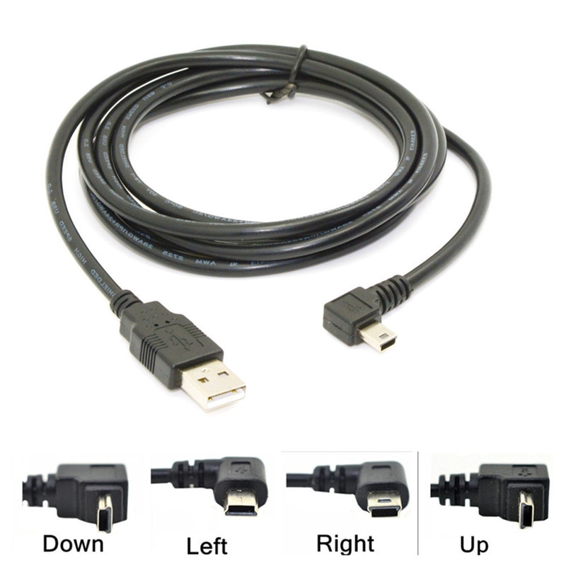 USB a male to mini usb 90 degree cable Mini USB B Type 5pin Male UP Down Left Right Angled 90 Degree to USB 2.0 Male Data Cable