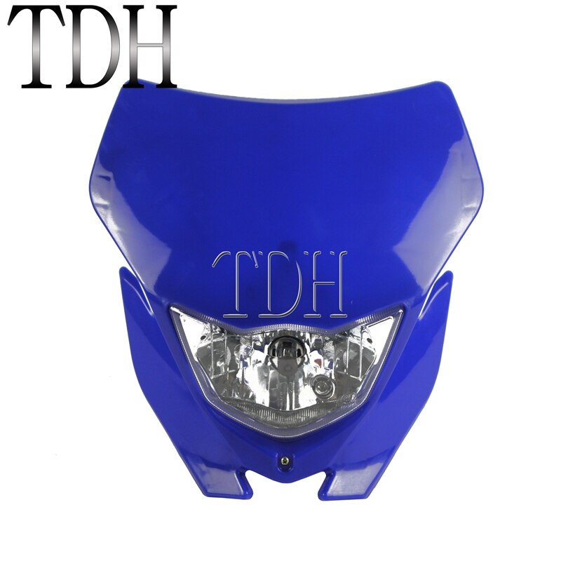 Faro Universal para motocicleta, Enduro, Motocross, Enduro, máscara de carenado para Yamaha WRF250 400 450 YZ TTR WR: 034 blue