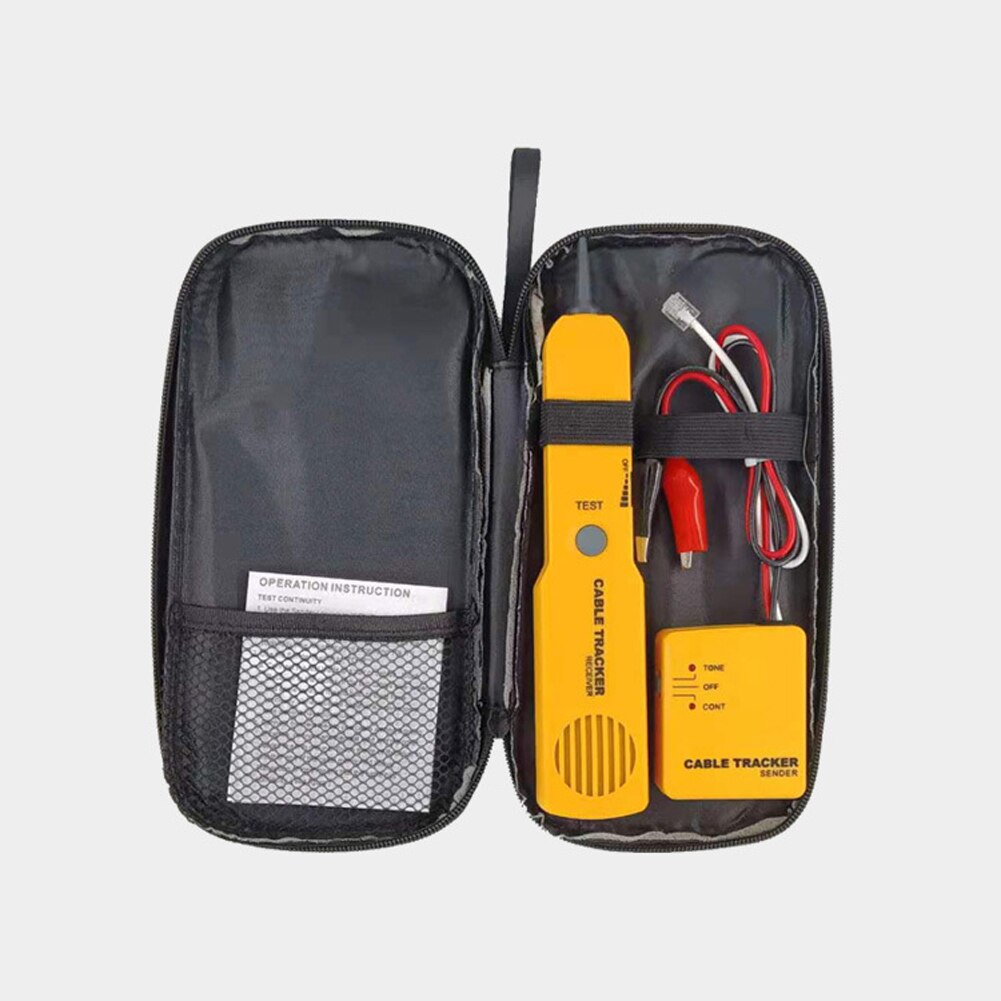 Network Telephone Line Cable Tracker Sensor Receiver Set Line Finder Detector Tool Wire Tracker Continuity Test with Storage Bag: Default Title