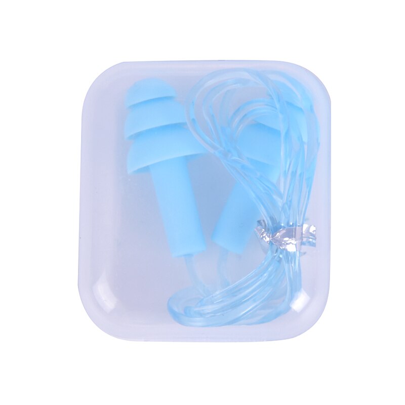 1 paire Silicone souple bouchons d'oreille confort bouchons d'oreilles réduction du bruit PVC corde bouchons d'oreilles de protection pour nager pour dormir: Bleu