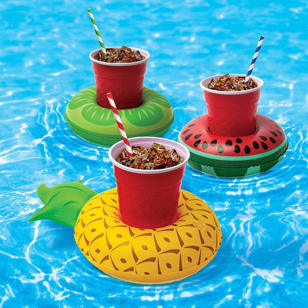 Swim Pool Swimming Water Inflatable cup holder toy Inflatable toy floating mat Pool floater inflatable pool mats Floating toyPVC