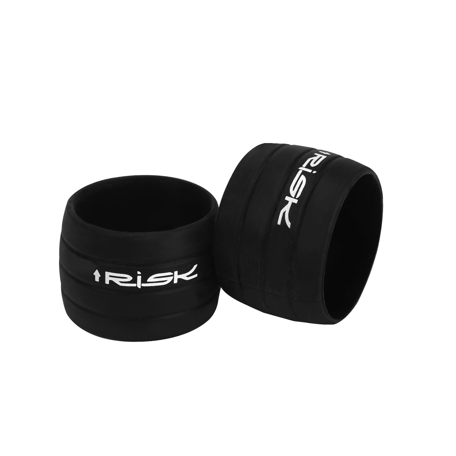 1 paar Silikon Fahrrad Stecker Lenker Band Ring Anti-Überspringen Wasserdichte Gummi beständig Straße Fahrrad Stecker für Fahrrad Bar Gurt Ring: Schwarz