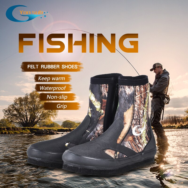 5MM Neopren Tauchen Stiefel Tragen-beständig stromaufwärts Schuhe nicht-Unterhose Angeln Schuhe Tarnung warm Halten Wasser Sport schuhe