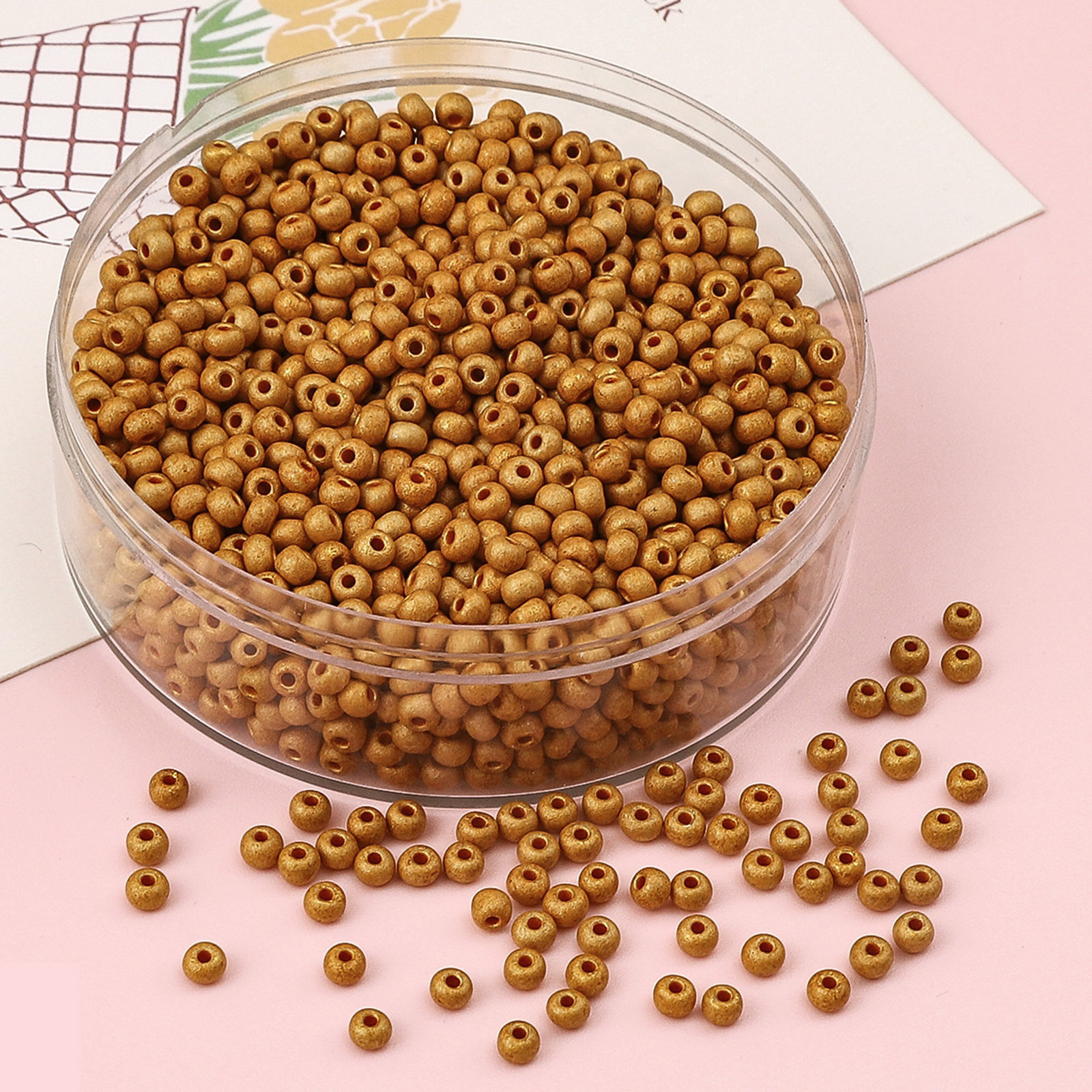 2mm/3mm/4mm Glass Seed Beads Box Czech Glass Beads For Jewelry Making Round Metallic DIY Bracelet Earrings About 10 Grams