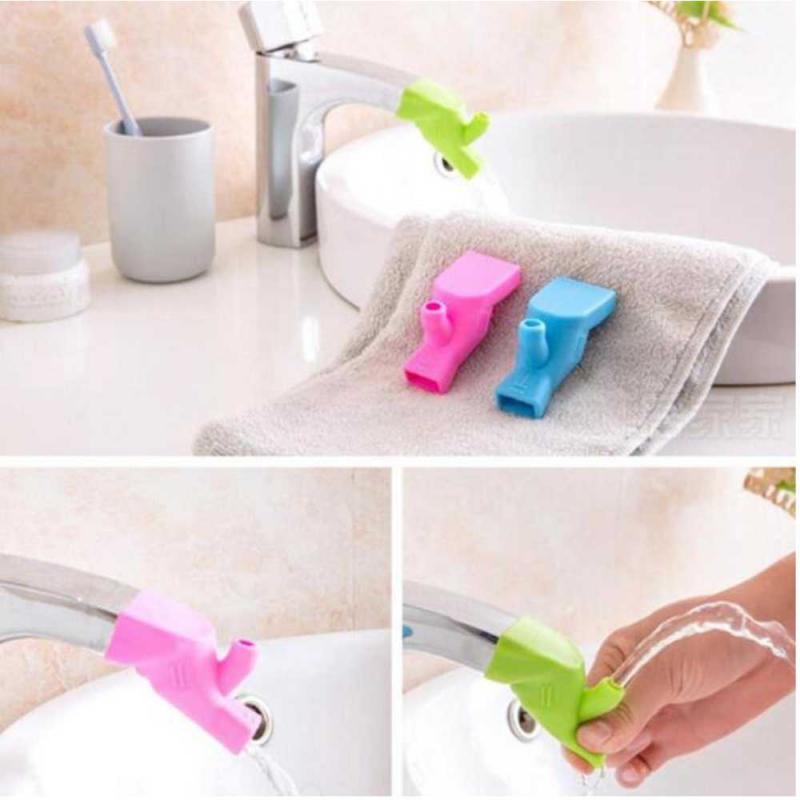 Bathroom Sink Nozzle Faucet Extender Rubber Elastic Water Tap Extension Kitchen Faucet Accessories For Children Kid Hand Washing