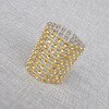 10 stks Goud Zilver 8 Rijen Diamond Mesh Trim Strass Boog Covers Houders Bruiloft Servetringen DIY Decoraties Tafel Decor craft: gold