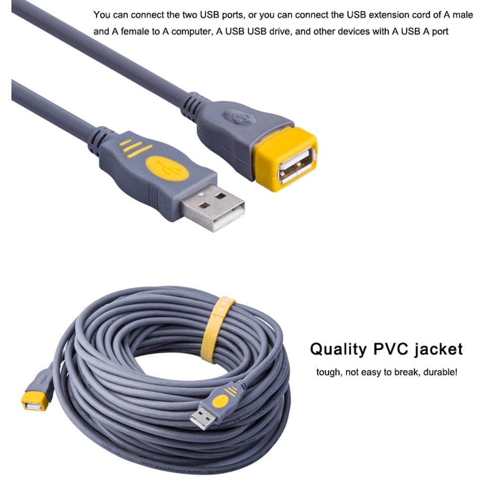 USB cable extension10m 5M 3M 1.5M A Male to Female Cable Super Fast Extension Digital Data USB Data Sync Transfer For PC Lapt