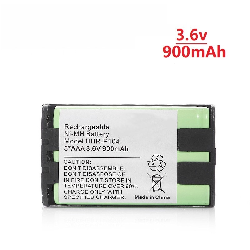 Batterie Rechargeable Ni-MH 700mAh 3.6V - Pour Panasonic P-P103, HHR-P103, AT&T, Vtech Téléphones Sans Fil - Noir